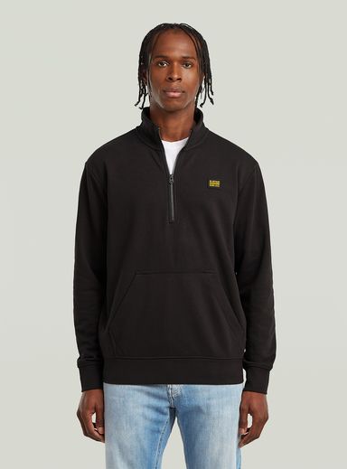 Sudadera Half Zip Label Badge